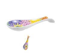 DRW Support cuillère de cuisine en céramique mosaïque couleurs 20 x 8 x 4 cm