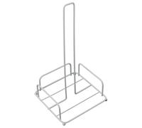 DRW Support pour Rouleau de Papier de Cuisine carré en métal Blanc 16 x 16 x 31 cm