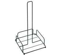 DRW Support pour Rouleau de Papier de Cuisine carré en métal Noir 16 x 16 x 31 cm