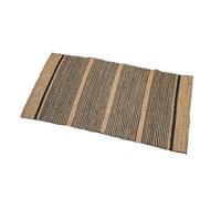 DRW Tapis rectangulaire en Herbe de mer, Naturel et Noir, 1 x 150 x 80 cm
