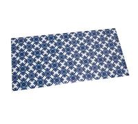 DRW Tapis rectangulaire en Vinyle Mousse et PVC avec Dessins en Bleu et Blanc 120x60cm