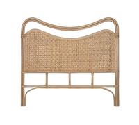 DRW Tête de lit rectangulaire de 135-150 cm en rotin avec Pieds 153 x 4 x 146 cm