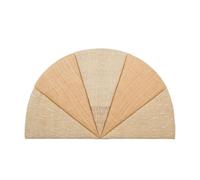 DRW Tête de lit Semi-Circulaire en rotin Naturel et Beige, 105 x 12 x 63 cm