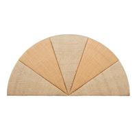 DRW Tête de lit Semi-Circulaire en rotin Naturel et Beige, 165 x 12 x 84 cm
