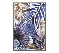 DRW Toile imprimée rectangulaire avec feuilles et multicolore 80 x 4 x 120 cm