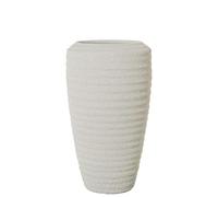 DRW Vase de Sol en céramique Beige Sable ondulé 22 x 22 x 40 cm