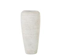 DRW Vase de Sol en céramique Beige Sable ondulé 30 x 30 x 60 cm