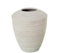 DRW Vase de Table en céramique Beige Sable ondulé 30 x 30 x 35 cm