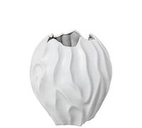 DRW Vase de Table en céramique Blanc 26,5 x 24 x 23 cm