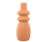 DRW Vase de Table en céramique Marron tuile 10 x 10 x 28 cm