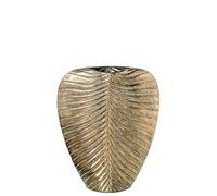 DRW Vase de Table en métal doré 33 x 26,5 x 7 cm