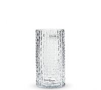 DRW Vase de Table en Verre ondulé Transparent 20 x 10,5 x 10,5 cm