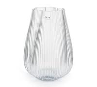 DRW Vase de Table en Verre Transparent 26,5 x 18 x 18 cm