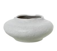 DRW Vase de Table Rond en céramique Blanc 12 x 24 x 24 cm