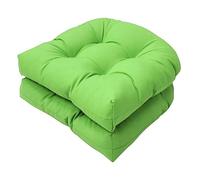 DRXRD Coussins de Chaise de Jardin 48 x 48 cm Lot de 2 Coussins d’Assise Extérieurs en U pour Fauteuils en Rotin, Tapis Épais pour Canapés d’Extérieur et d’Intérieur(Fruit Green,Regular(48x48))