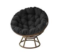 DRXRD Coussins pour Chaise Suspendue en Forme d’Œuf Imperméables, Coussin de Siège et Dossier pour Chaises Hamac d’Intérieur et d’Extérieur, Doux et Confortable(Black,100 * 100)