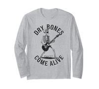 Dry Bones Come Alive Guitariste Squelette Christian Rocking Manche Longue