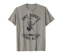 Dry Bones Come Alive Guitariste Squelette Christian Rocking T-Shirt