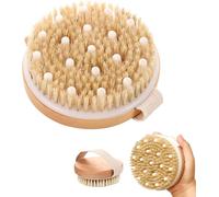 Dry Brushing,Body Brush,Dry Brush Lymphatic Drainage,Body Brush For Dry Brush,Natural Bristles Dry Massage Brush,Exfoliation Skin Revitalization Ergonomic Handle