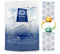 Dry & Dry Lot de 3 paquets de déshumidificateurs en gel de silice de qualité alimentaire Orange (orange à vert foncé) - 500 g