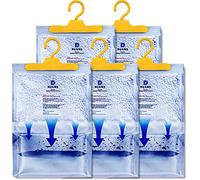 Dry & Dry Lot de 5 absorbeurs d'humidité pour contrôler l'excès d'humidité pour les caves, les placards, les salles de bains, les buanderies. Absorbeurs d'humidité à suspendre ultra puissants