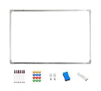 Dry Erase Board, Magnetic Memo Pad for School Dormitory with Easy Wipe, Stain Resistant Lacquer featuring Double Sided Use, Messaging Board Classroom Silver Compact Hanging Instruction Notice