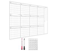 Dry Erase Calendar | Erasable Reusable Yearly Blank Planner | Dry Erase Calendar | Erasable Reusable Yearly Blank Planner | Dry Erase Wall Calendar | for Class School Office Home Bedroom