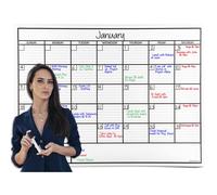 Dry Erase Medium and Large Laminated Wall calendar 24 x 36 and 36 x 48 Inches Never folded and Reusable Film Big Laminated Erasable Month calendar