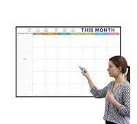 Dry Erase Wall Calendar - Foldable No Date Big Planning Planner