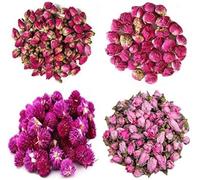 Dry Natural Flowers Includes Red Rose Flowers,Peony Ball,Gomphrena Globosa,Peach Flowers,Soap Making,All Kinds Of Flower Crafts