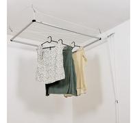 DRY-SMART Flex UP Séchoir de plafond - Séchoir de plafond extensible - Étendoir à linge pour le plafond - pour baignoire, balcon, intérieur et extérieur - peu encombrant - Fixation au plafond 100-160