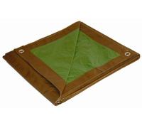 Dry Top Bâche à usage moyen, aluminium polyéthylène (PE), marron/vert, 7,2 x 10,6 m