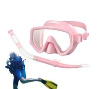 Dry Top Snorkel, Wide View Diving , 1 to 2 cm Difference in Size, Full Face Snorkel Gear with Anti Fog Design, Leakproof Swim, Comfortable Snorkeling Set, for Beach Travel Water Sports Use