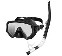 Dry Top Tuba pour adulte - Visage panoramique anti-buée avec tube de nez | Équipement de natation en silicone pour les amateurs de sports nautiques