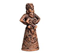 Dryad Design Figurine Frigga - Petite Statue déesse Nordique de l'amour et du Mariage - Figurine Viking pour décoration d'intérieur (Finition Bois)