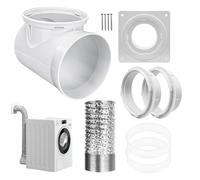 Dryer Vent, Ventilation Kit, Heat Resistant Efficient Indoor Replacement Connector Plate, Exhaust Accessory for Washer, Fans, Ceiling, Air Conditioner, Kitchen, Rv, Room, Bedroom and Bathroom