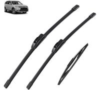 DRYFAL Balais d'essuie-Glace Avant et arrière pour Mitsubishi Outlander 2 2007-2012 24+21+12 Essuie-Glace Voiture Ensemble Pare-Brise Fenêtre Brosses