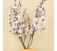 DRYFAL Lot de 12 branches de prunier artificielles en soie de 47 cm de long avec bourgeons, cerise japonaise réaliste pour décoration d'intérieur, centre de table, bouquet de mariage, rose