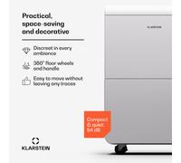 Klarstein Deshumidificateur d Air Electrique pour Chambre, Salle de Bain, Déshumidificateurs Silencieux, APP WiFi, Absorbeur d'Humidité Electrique, Prise UK, Déshumidificateur d'Air de 55L, 40 à 50 m²