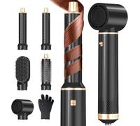 Dryhsip Brosse Soufflante 5 en 1, Brosse Chauffante Brushing et Air Styler avec Têtes Amovibles (fer Friser, Volumatrice, Lissante, Boucleur), Seche Cheveux de Voyage Légers pour Femmes et Hommes