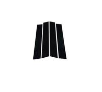 DRYIC Pilier de Fenêtre de Voiture Garniture pour P/eugeot 206 2004-2010 207 2009-2013 Autocollant Noir de Porte de poteaux de Colonne de Garniture de fenêtre de Voiture