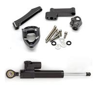DRYIUBVF Compatible avec Suzuki pour GSXR1300 1998-2019 Kit De Support De Stabilisateur D'amortisseur De Direction pour Moto Montage Universel Direction stabilisateur(Black)
