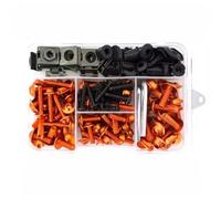 DRYIUBVF Compatible avec Suzuki pour Gsxr600 Gsxr1000 Bandit1200 Bandit1250S Motocyclette Ecrou Boulons Jeu Vis Tête Frappée Attaches Moto Vis boulons pour Moto(Orange)