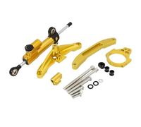 DRYIUBVF Compatible avec Yamaha pour FZ1 2006-2015 Kit De Fixation pour Amortisseur De Direction De Moto Accessoires Réglables Moto Direction stabilisateur(Yellow)
