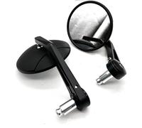 DRYIUBVF Compatible avec Yamaha pour FZ1 pour FZ6 pour XSR700 pour YZFR125 pour FJR1300 pour Tracer 900 Rétroviseurs De Guidon De Moto 7/8'' 22 Mm Rétroviseurs Moto(Black)