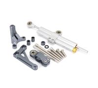 DRYIUBVF D Compatible avec CB1000R 2018-2022 2023 Kit De Support De Fixation pour Amortisseur De Direction Stabilisateur De Moto Accessoires Universels(Silver-Gray)