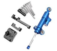 DRYIUBVF D Compatible avec Ninja250R pour EX250 2008-2012 Amortisseur De Direction pour Moto Stabilisateur Support De Montage Universel Accessoires Réglables(Blue)