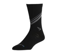 Drymax - Hyper Thin Running Crew - Chaussettes de running - Unisex S | EU 35-37.5 - black / lime / sky blue / dark grey stripes