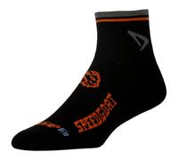 Drymax - Lite Trail Running 1/4 Crew -SPEEDGOAT - Chaussettes de running - Unisex M | EU 38-40.5 - black / foliage green / orange