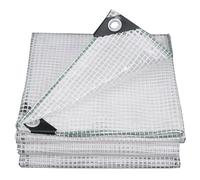 DRYNDUK Bâche de Protection avec Oeillet 170g / m², Bâche Imperméable pour Pergola, Bâches Résistante Poussiere Transparente Indéchirable, Bâche Industrielle pour Bois, Voiture, Bateau (1x3m)